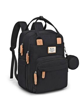 Large Diaper Bag Backpack Waterproof Travel Baby Bag with Changing Pad Black